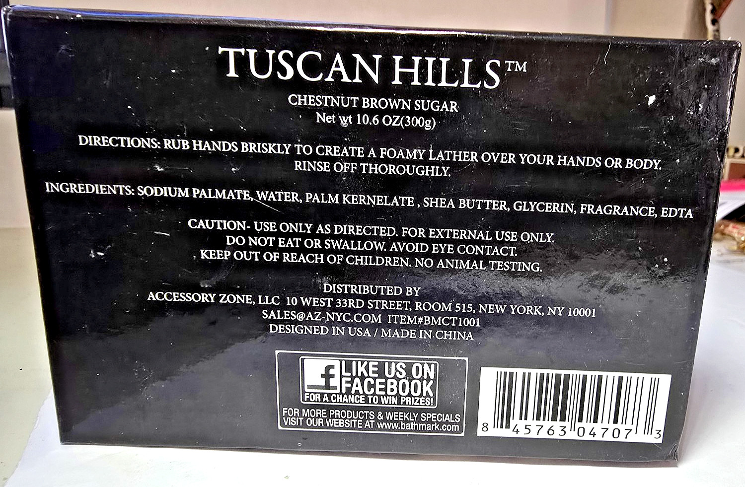 Tuscan Hills Chestnut Brown Sugar Fragranced Soap ( 2 bars) 10.6 oz New in Box