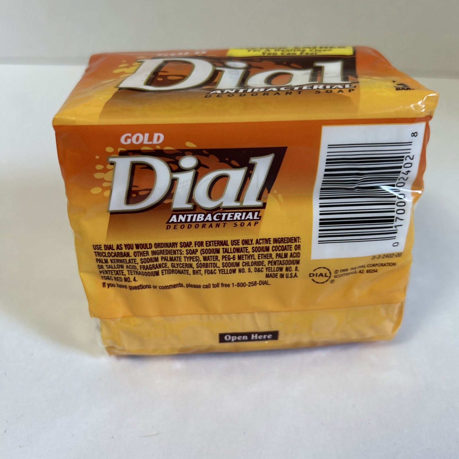 Gold Dial Antibacterial Deodorant Bar Soap 1999 New Old Stock 3 Bars
