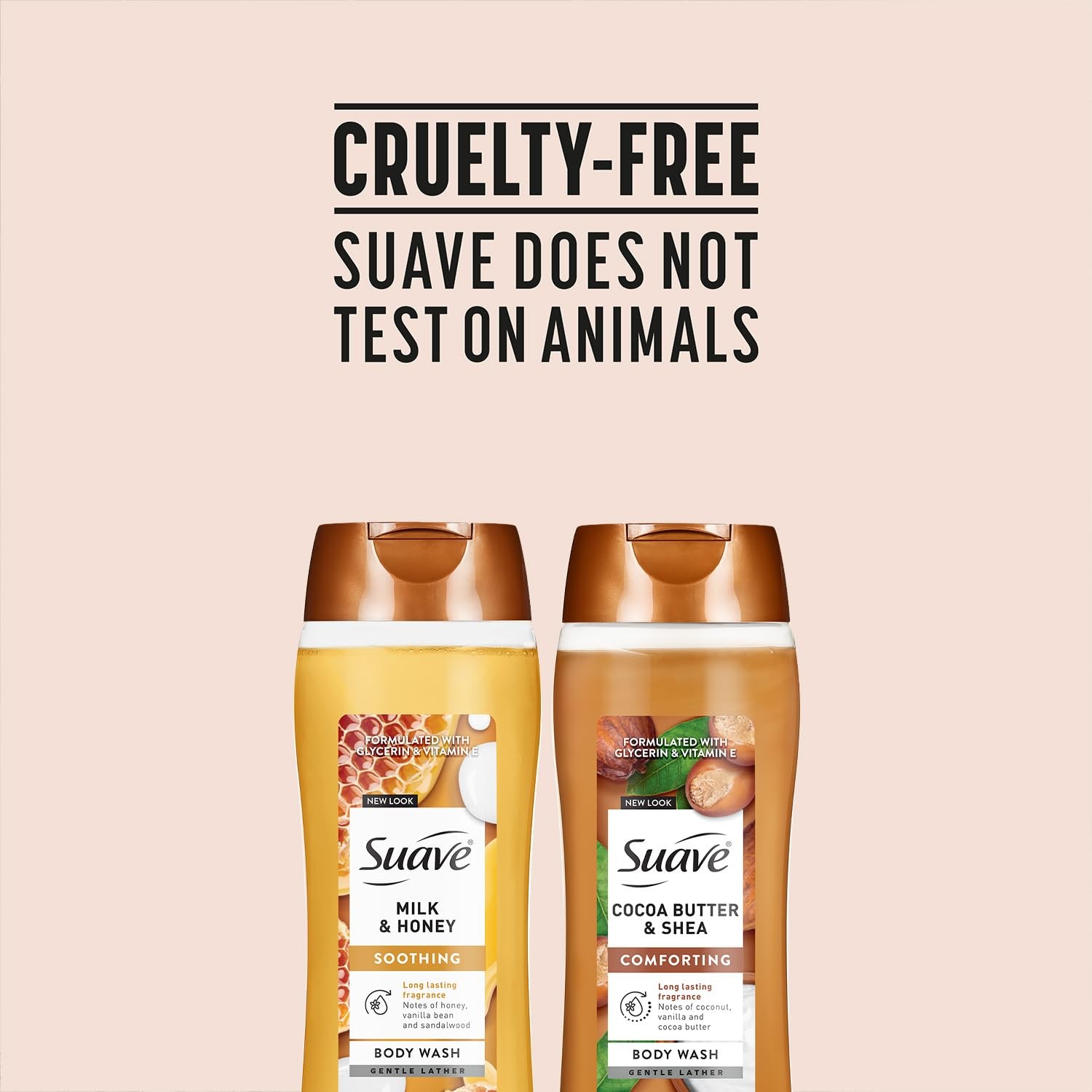 Suave Body Wash Variety 2-Pack, Milk & Honey + Cocoa 9 Fl Oz (Pack of 2)