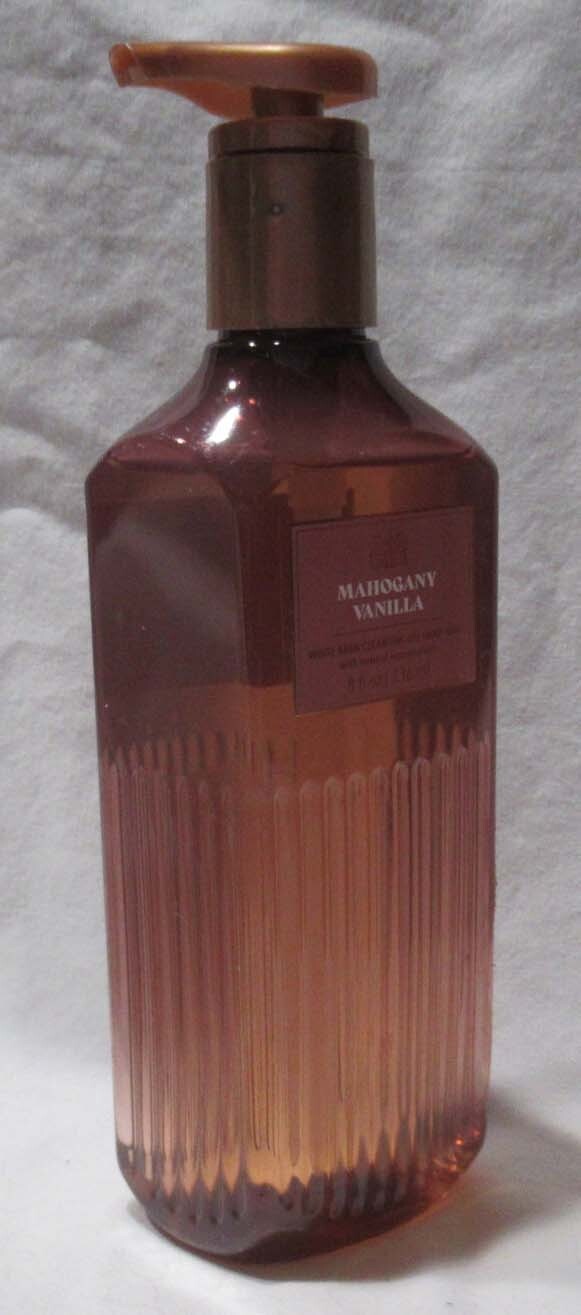 White Barn Bath & Body Works Cleansing Gel Hand Soap Lot of 2 MAHOGANY VANILLA