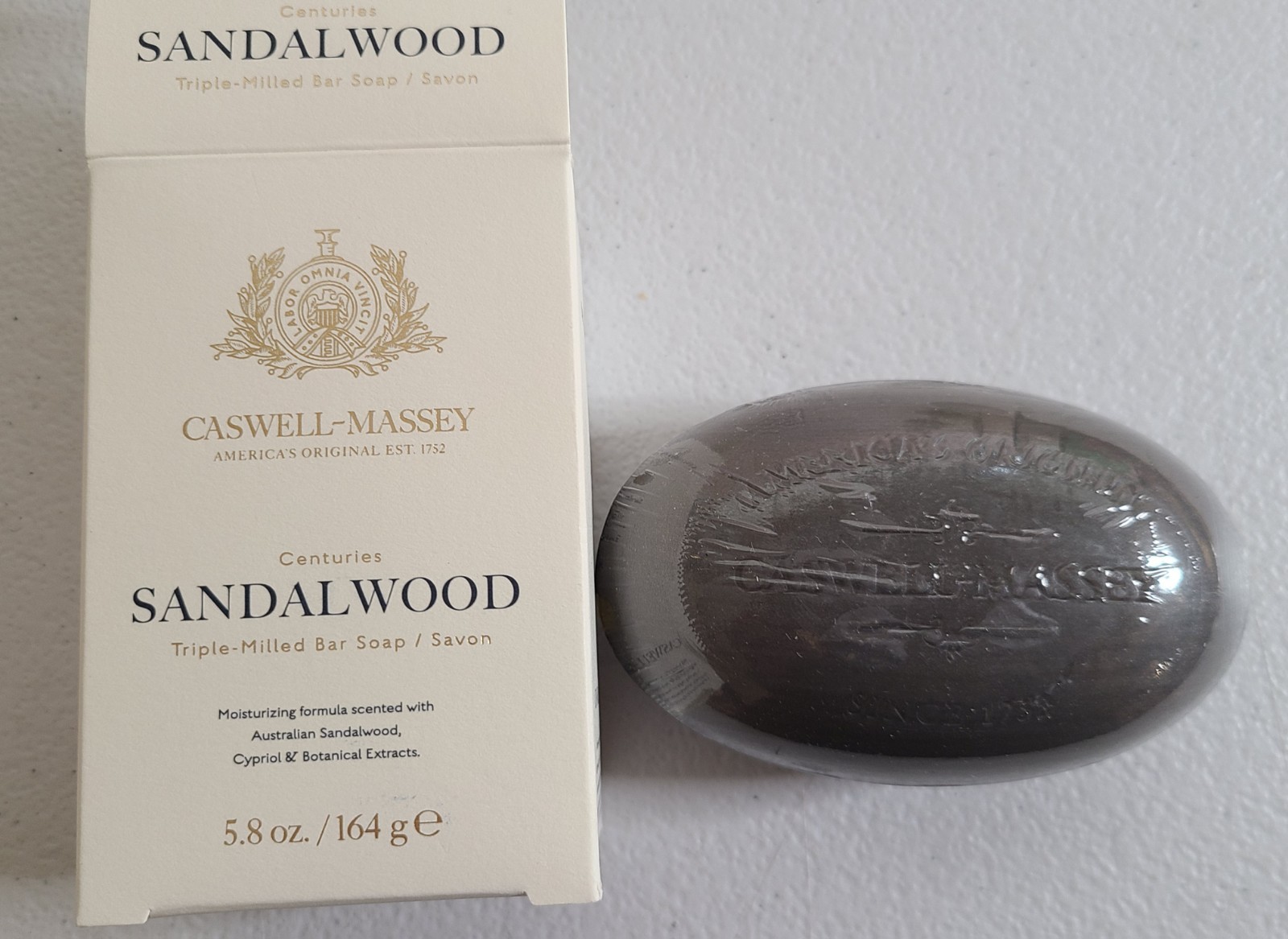 Caswell Massey Centuries Sandalwood Triple Milled Bar Soap 5.8oz Made In USA