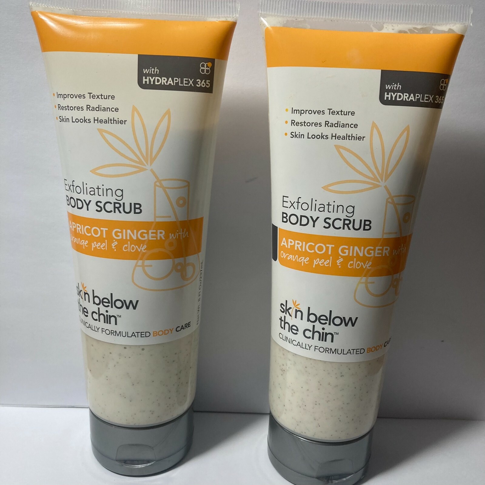 2 Skin Below The Chin Exfoliating Body Scrub Apricot Ginger DISCONTINUED