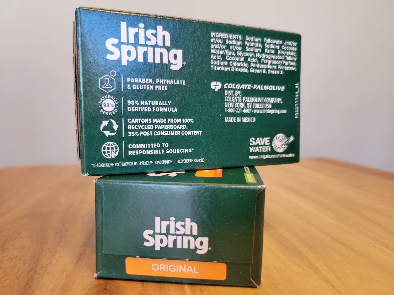 NOS 2x New Irish Spring Original Scent Men’s 3.7 oz. Bar Deodorant Soap