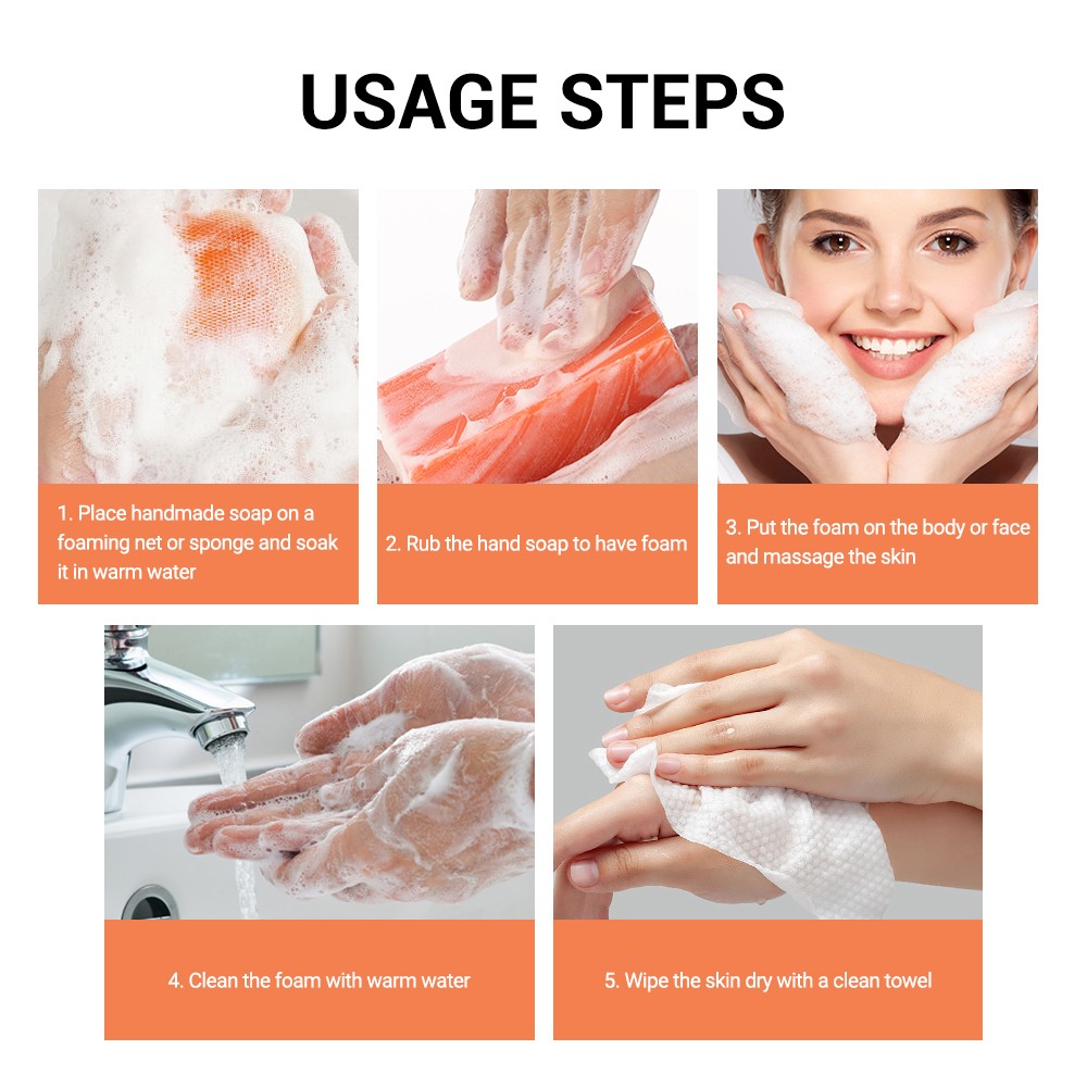 100g Hydrating Kojic Acid Soap Remove Mites Rejuvenate Whiten Body Facial Skin