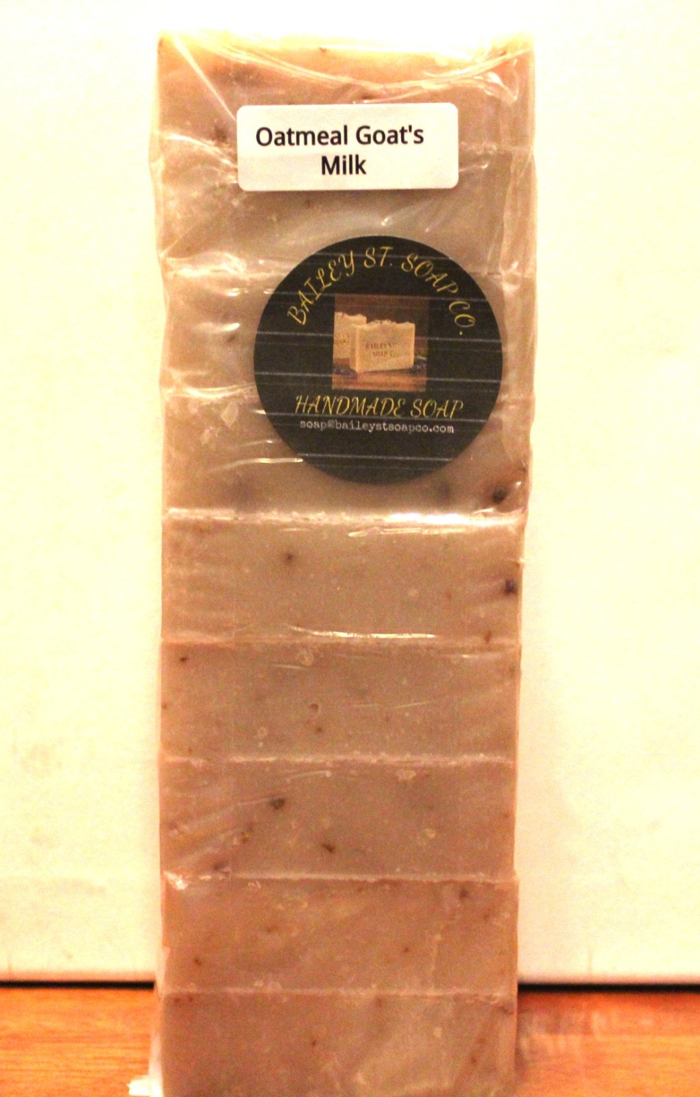 Oatmeal Goat Milk Cold Processed handmade soap loaf, 9 precut bars