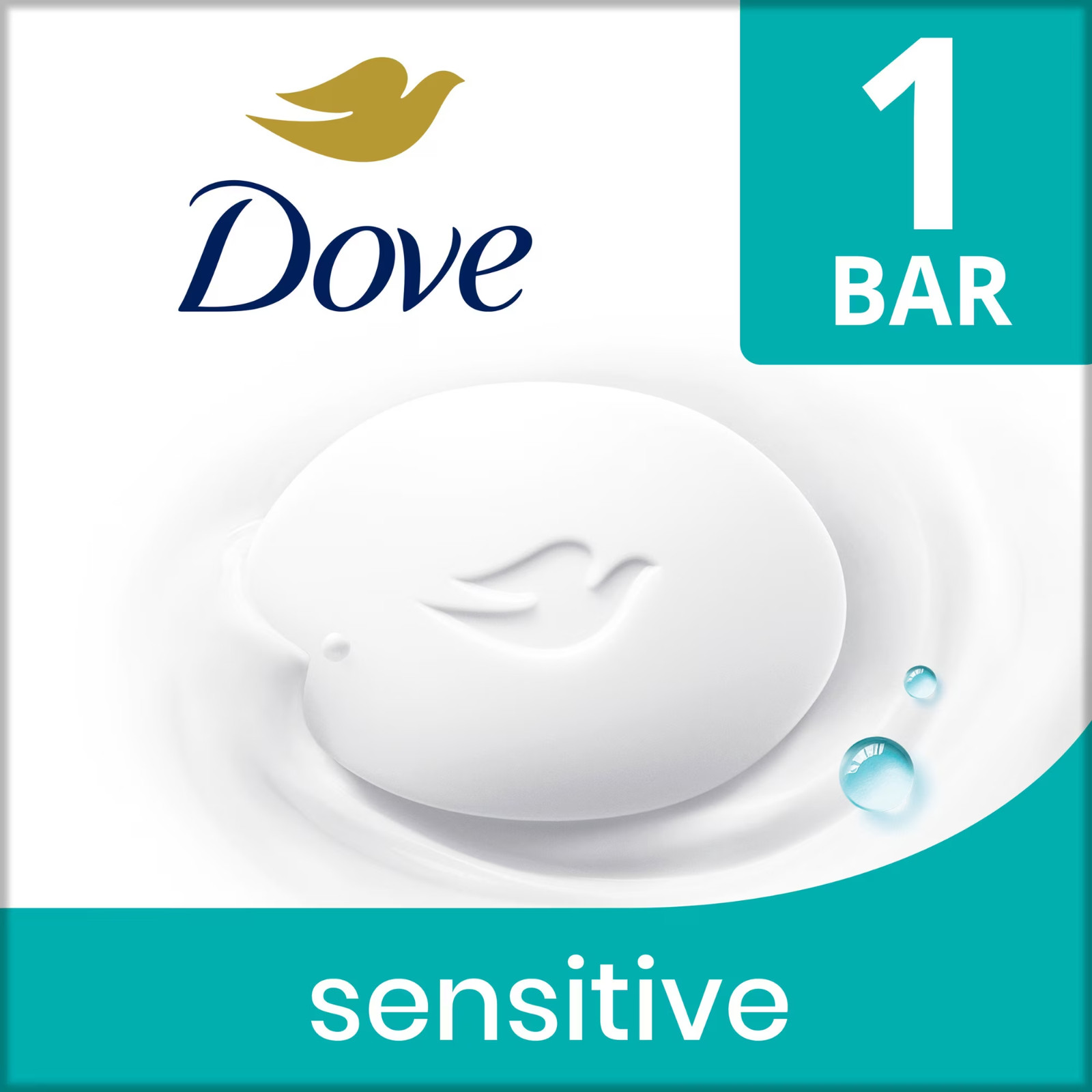 Dove Beauty Bar Soap for Sensitive Skin Fragrance Free & Hypoallergenic, 2.6 oz