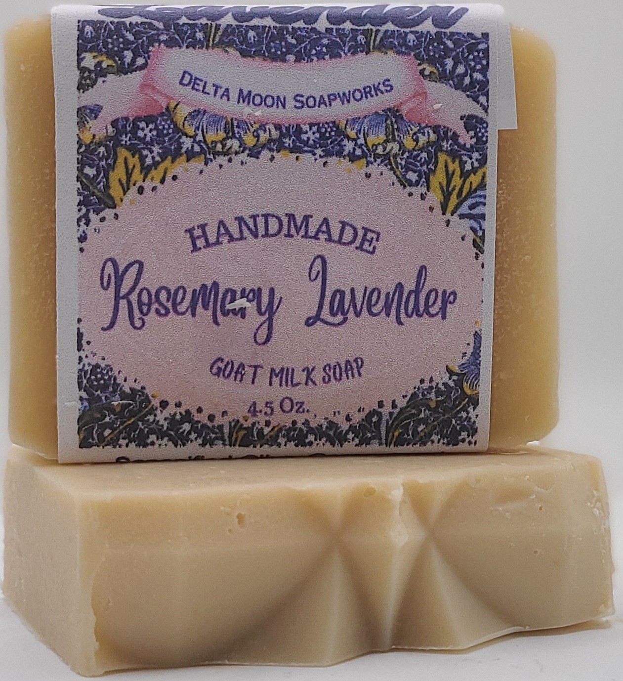 Handmade Rosemary Lavender Goat Milk Soap, + samples, ships fast