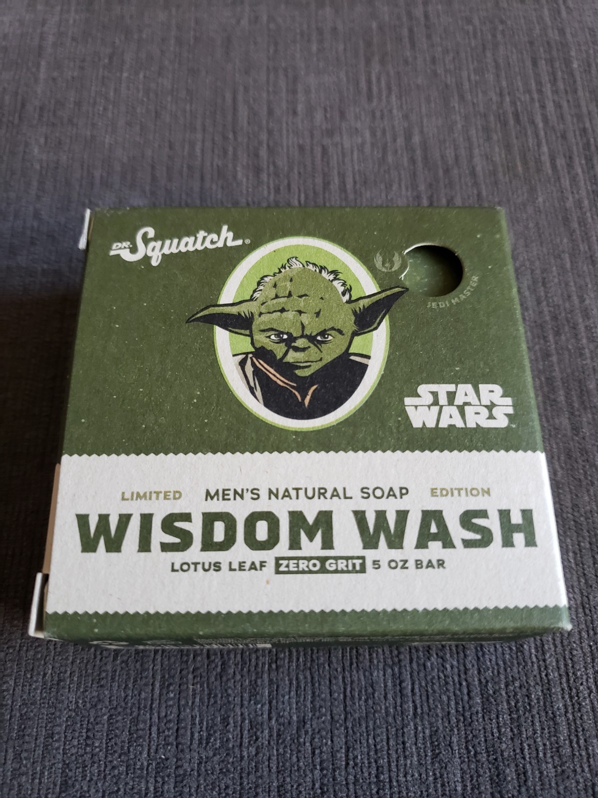Dr. Squatch Star Wars Yoda Soap Bar 5oz ZERO GRIT – Lotus Leaf – BRAND NEW!