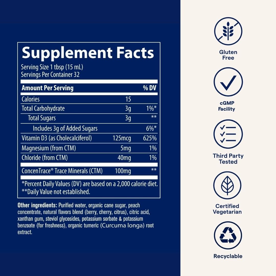 Trace Minerals Vitamin D3 – Supplement for 16 Fl Oz (Pack of 1)