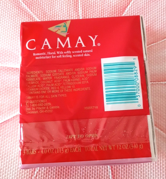 Camay Classic Pink Soap Softly Scented Beauty Bar 3 Pack Bath Bars 4 oz 90s` new