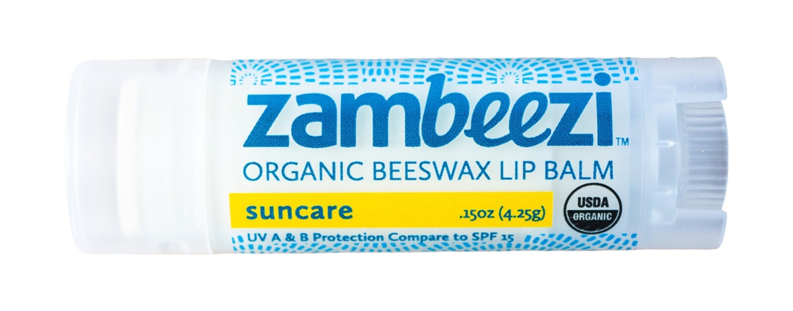 4 pack Zambeezi Organic Fairtrade Beeswax Lip Balm from Zambia Africa Variety
