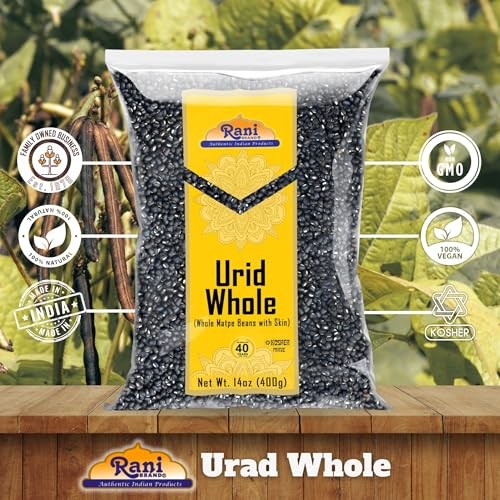 Rani Urid/Black (Matpe Beans with Skin) Indian 14 Ounce (Pack of 1) Urad Whole