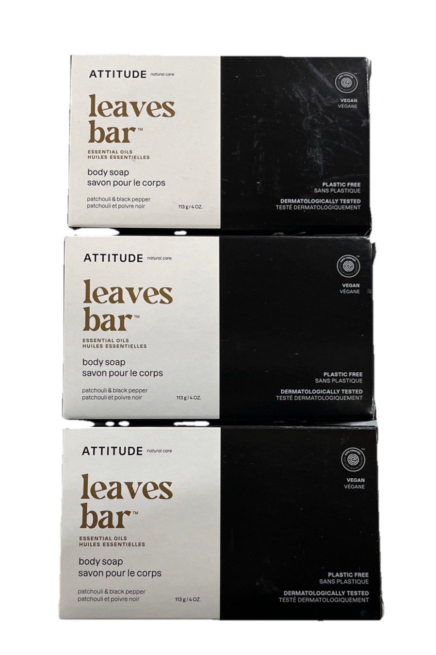ATTITUDE Natural Care Bar Body Soap (3 Pack)