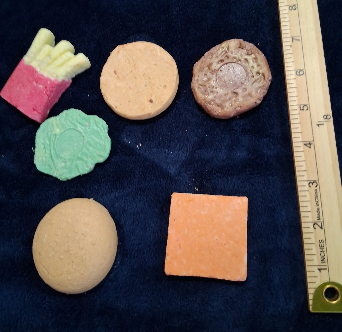 Novelty Goat’s Milk Hamburger & French Fries Shaped Soap Set 0.45 lb Fast Food