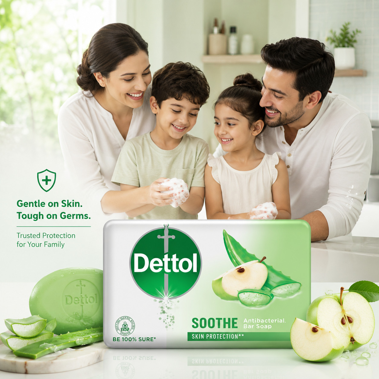 Dettol Soothe Antibacterial Soap Bar 110g – Aloe Vera |