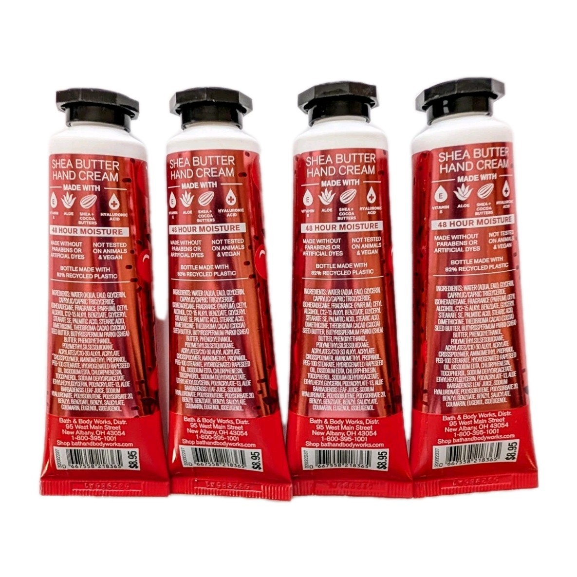 4 BATH & BODY WORKS BLACK CHERRY MERLOT HAND CREAM LOTION SHEA BUTTER TRAVEL 1OZ