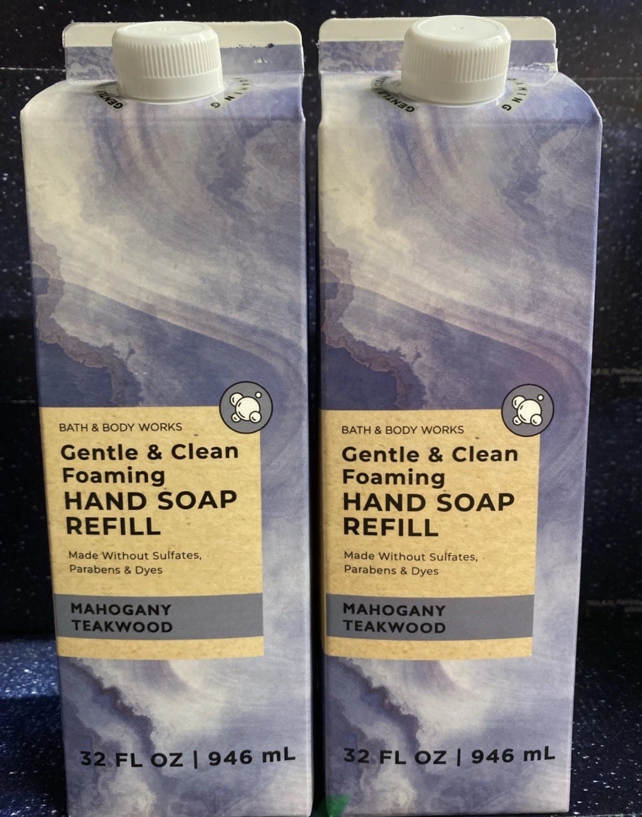 1 BATH & BODY WORKS MAHOGANY TEAKWOOD GENTLE & FOAMING HAND SOAP REFILL 32oz