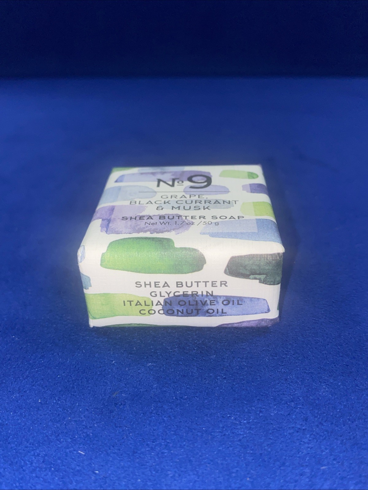 Via Mercato Italy Soap No 9 Grape Black Currant & Musk Shea Butter Bar 50g New