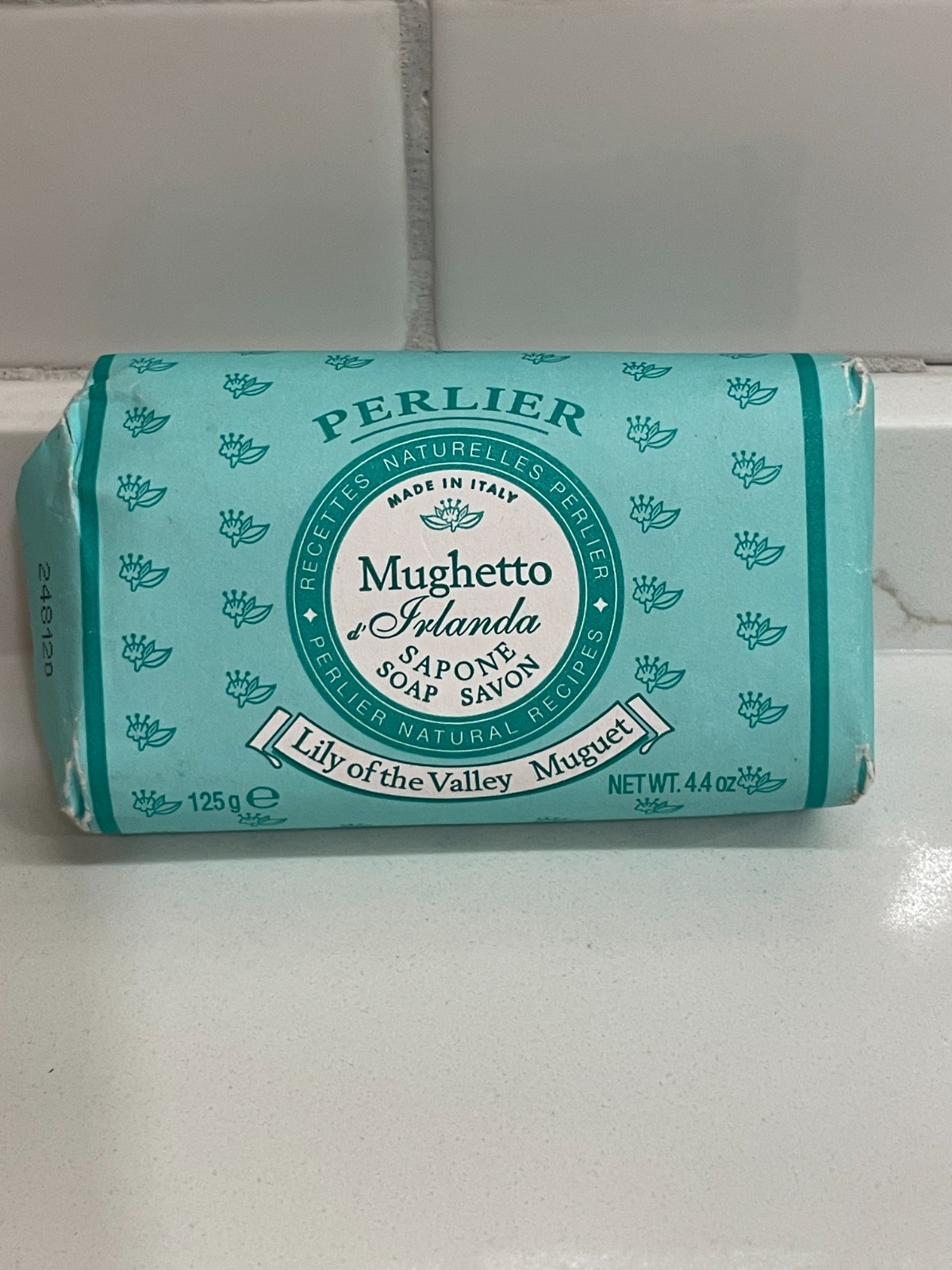 Perlier Lily of the Valley Bar Soap Bath Mughetto d’Irlanda Italy 4.4 oz/125 g