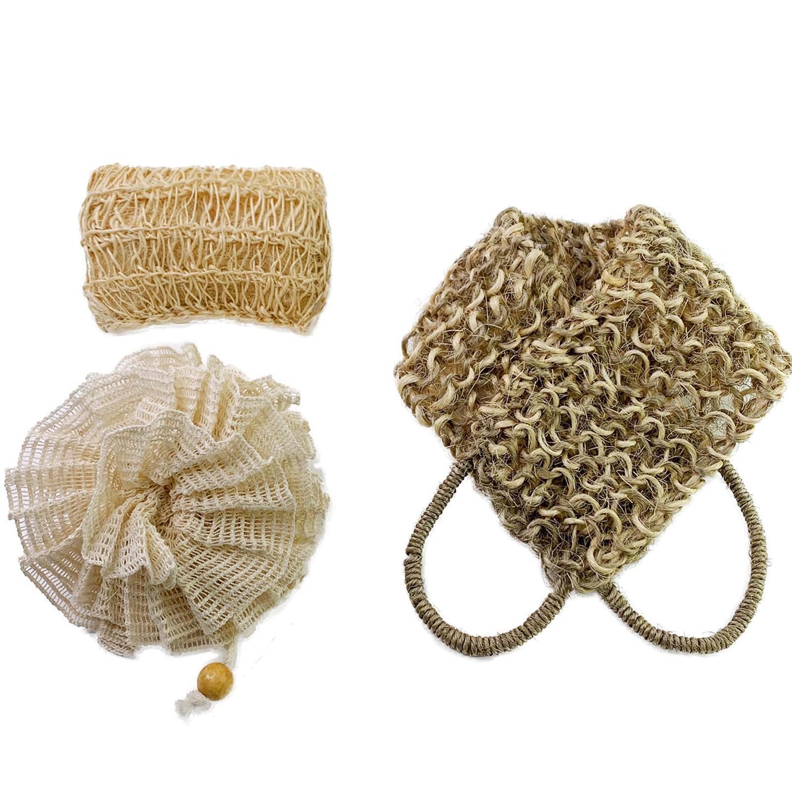 PPHAO – Natural Loofah – Loofah Sponge with Handle – Bath Scrubber for Body -…