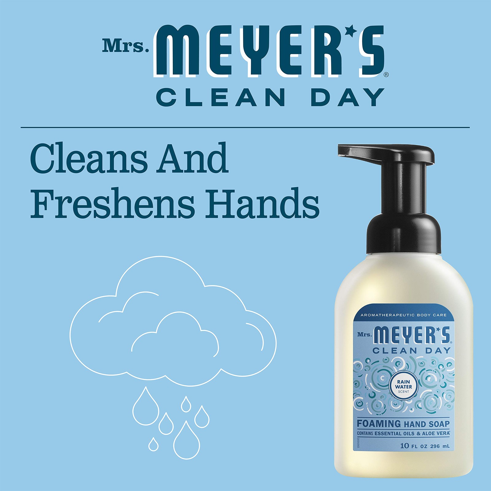 CLEAN DAY foaming Hand Soap, Rainwater Scent (10 Fl Oz (Pack of 1))