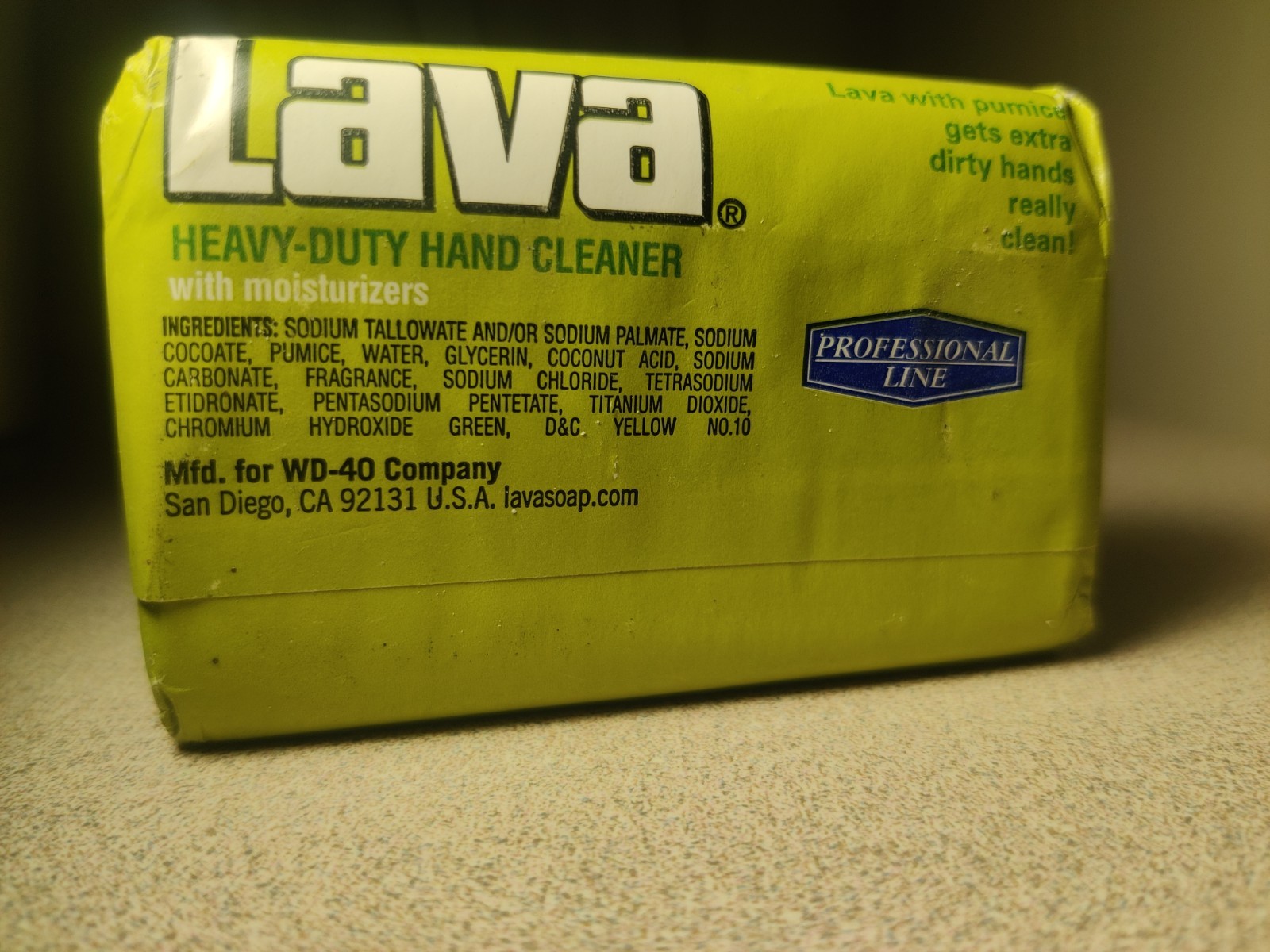 Single Lava Heavy-Duty Hand Cleaner with Moisturizers Hand Bar Soap 4 OZ New