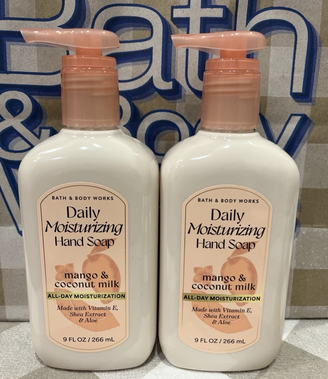Bath & Body Works Mango & Coconut Milk Moisturizing Hand Soap Lot Of 2 READ!!!!