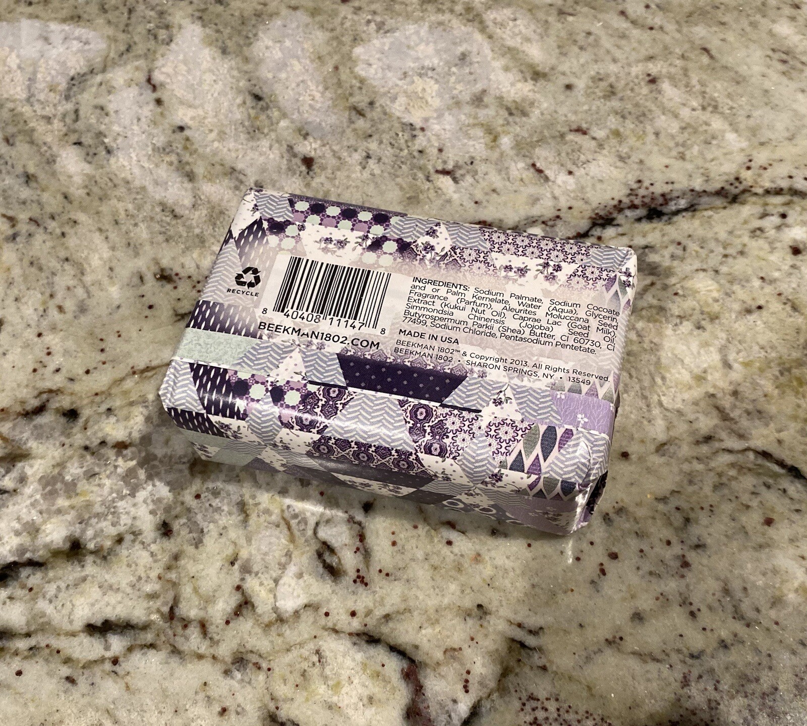BEEKMAN 1802 Goat Milk Soap – Heirloom Violet with Jojoba 9 Oz / 255 g