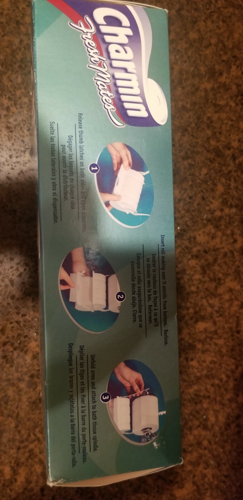 Vintage Charmin Fresh Mates Dispenser With Moistened Wipes On Roll NEW Unused