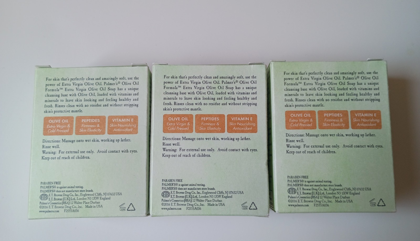 Lot of 3 Palmer’s Olive Butter Extra Virgin Olive Oil Soap 4.4 oz New In Box