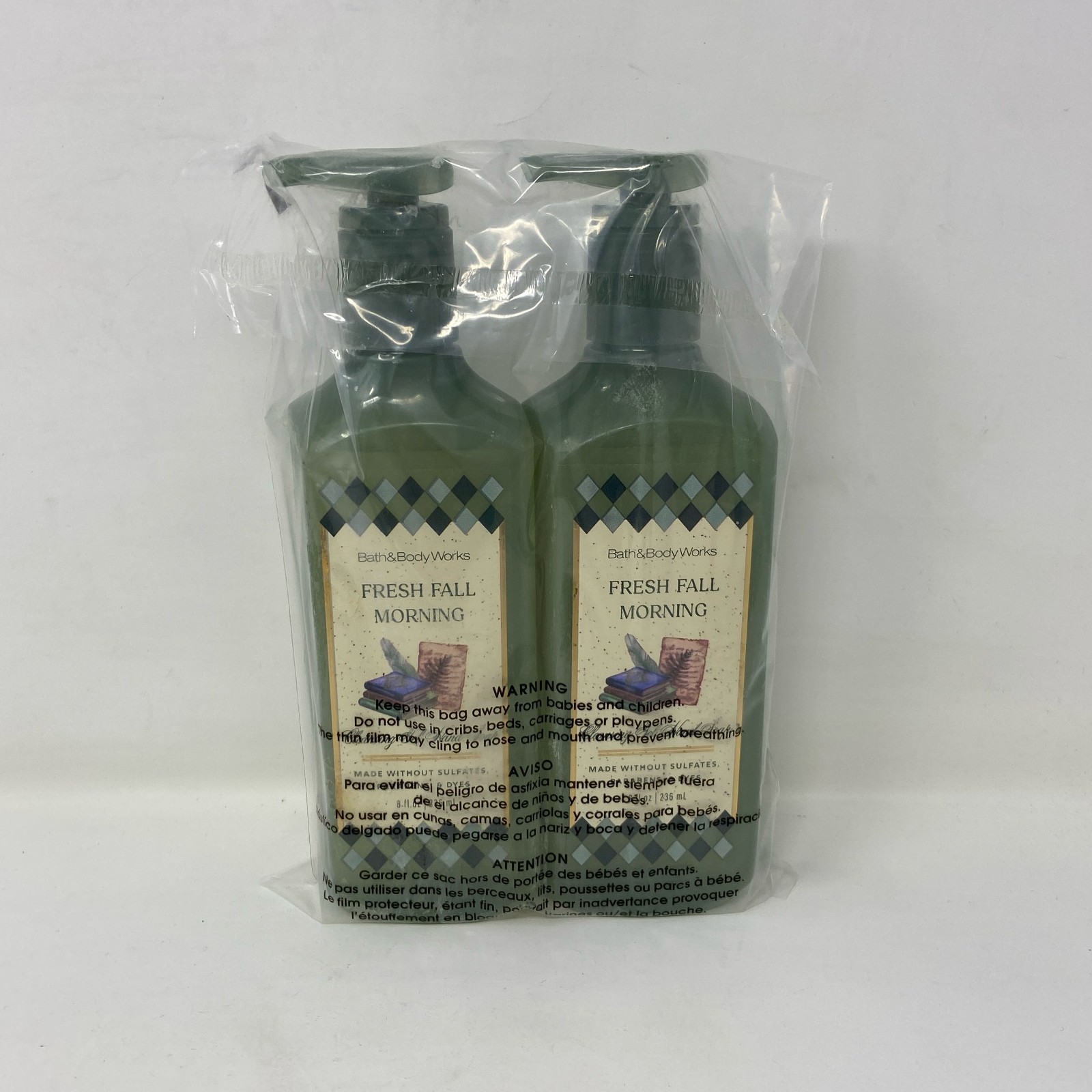 Bath & Body Works Fresh Fall Morning Gel Hand Soap Green 8oz 2-Pack
