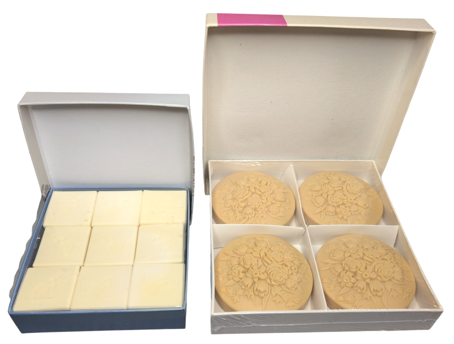 Lot (2) Premium Guest Soaps Sapone Italian & Egyptian Cotton USA 13 Bars NIP