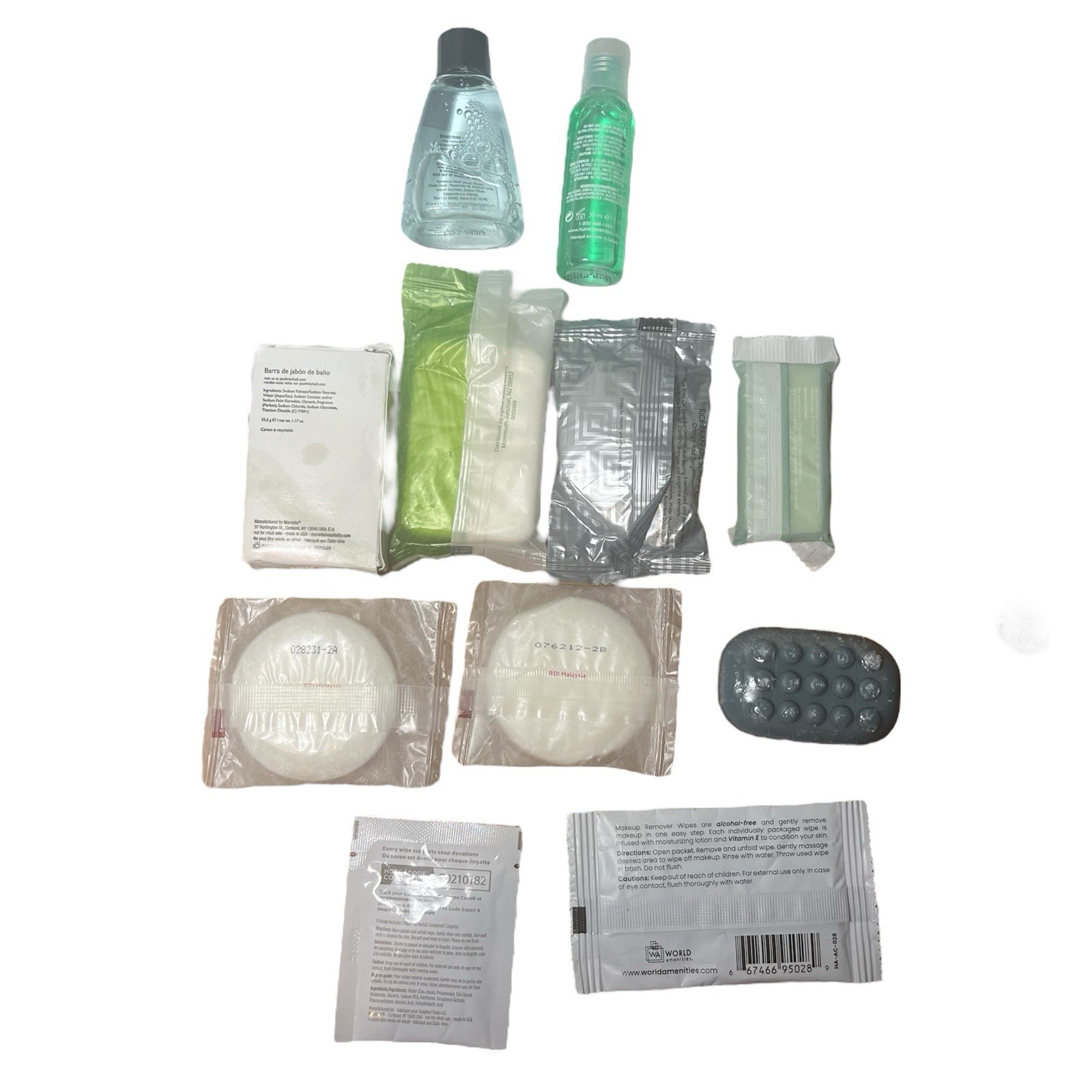 Lot of 11 Assorted Hotel Resort Travel Size Bath Soaps Mouth Wash Makeup Remover