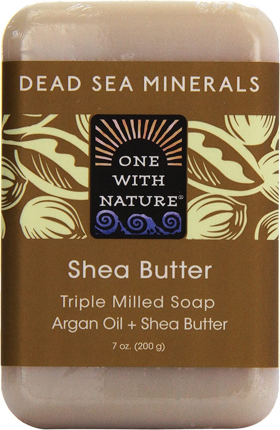 One with Nature Shea Butter Triple Milled Mineral Soap Bar, , 7 oz (200 g) 1 Bar