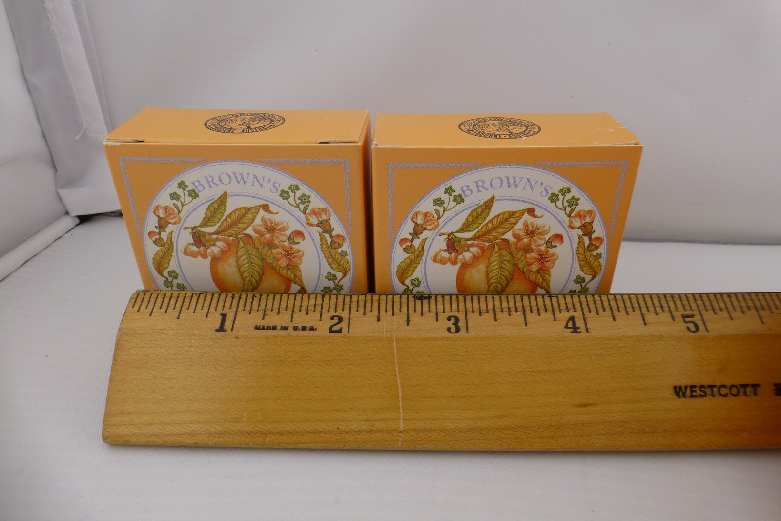 Brown’s Peach Guest Soap 35g Net Bar 2-Pack Hand Finished Made in Australia B2