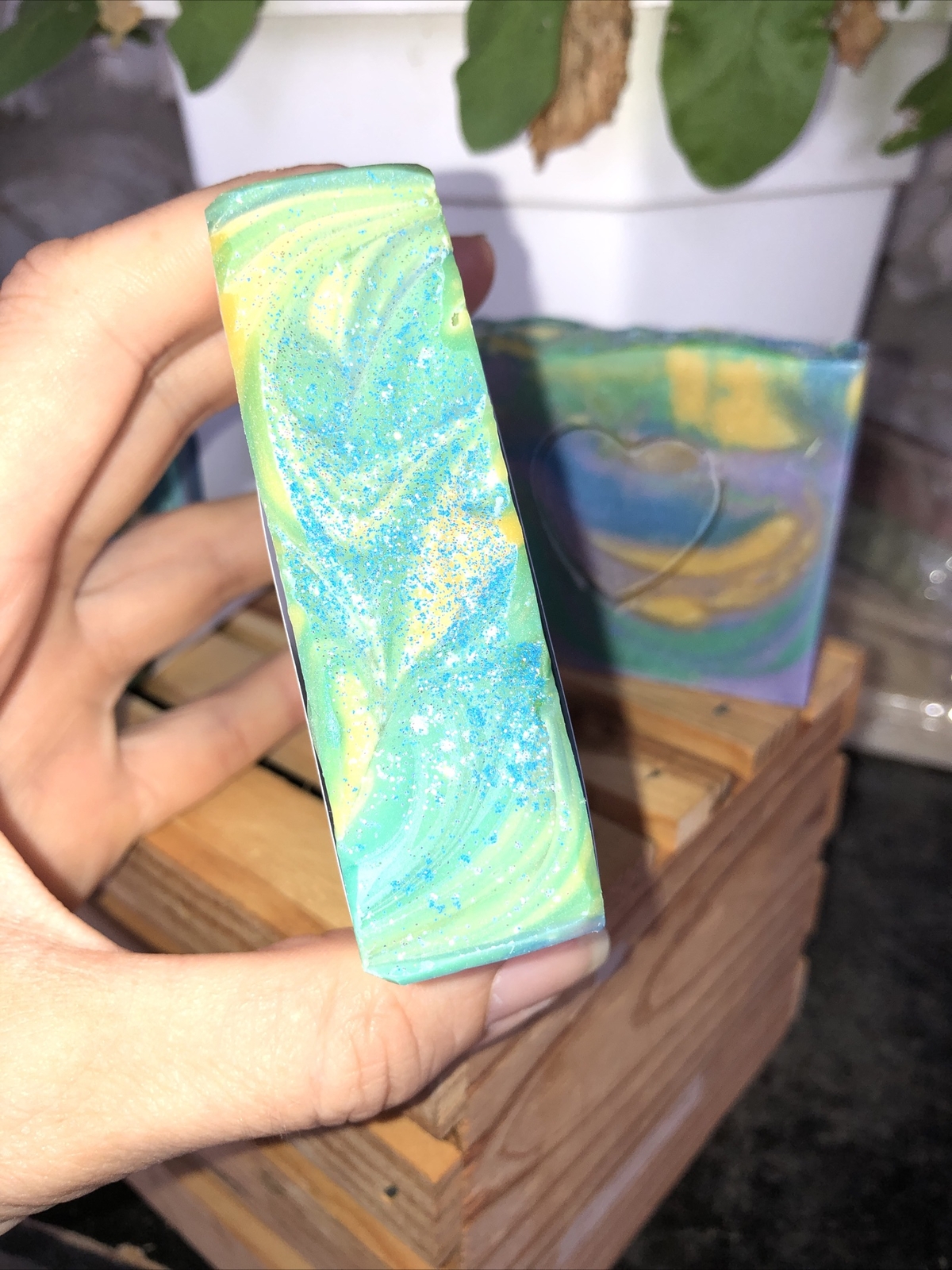 rainbow eculptus goats milk soap