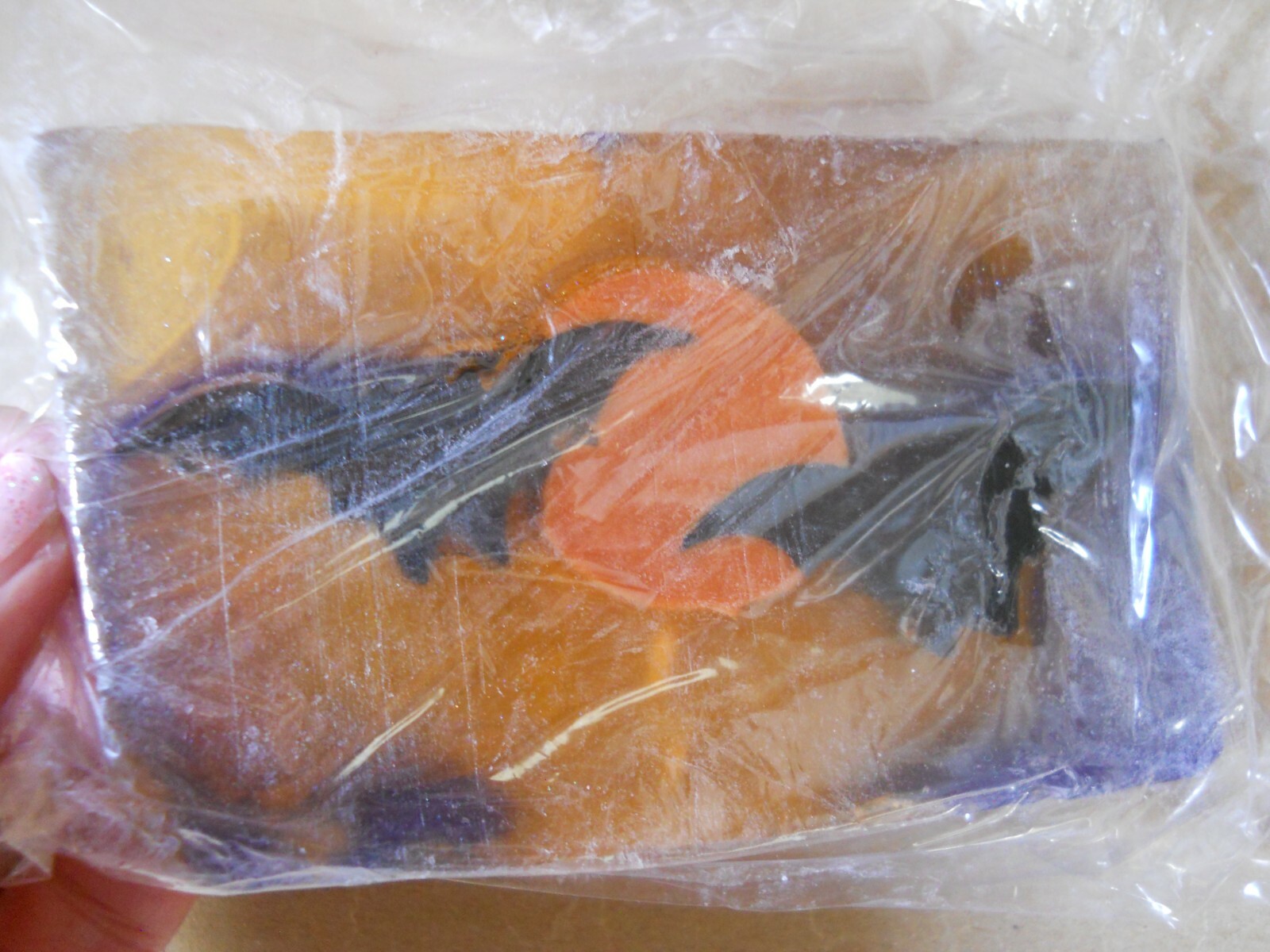 New Primal Elements Cut Soap, Full Slice, 5.3 oz. Bats, Halloween