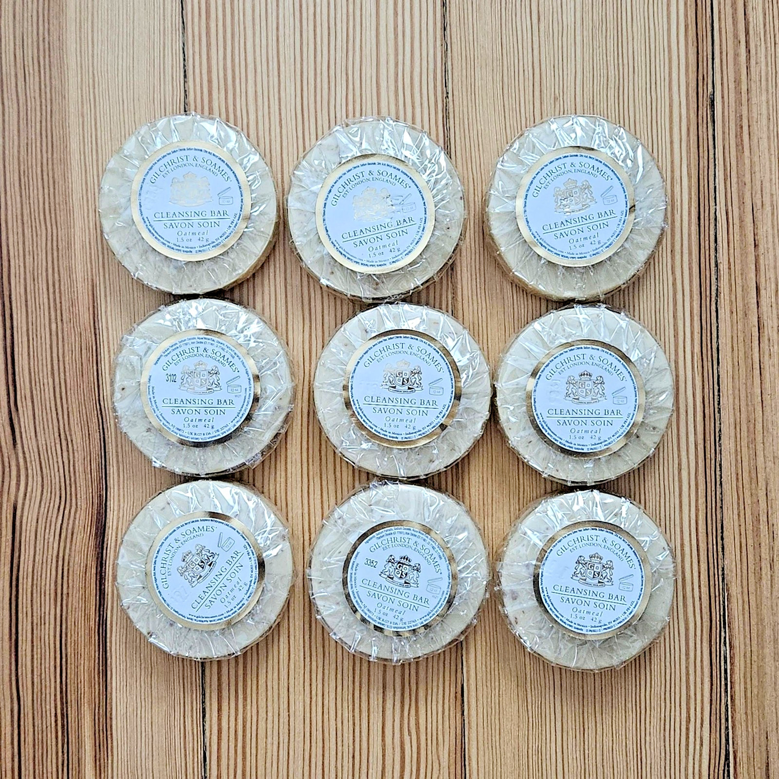 Gilchrist & Soames Cleansing Bar – Oatmeal Soap 1.5 oz Lot of 9