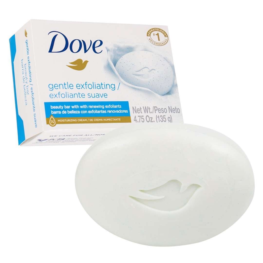 Dove Beauty Bar Soap Gentle Exfoliating 4.75 Oz. (4 pack)