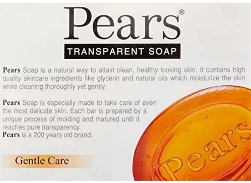 Pears Transparent Glycerin Bar Soap 3.53 Oz Pack of 2 (Gold-Orange Color)
