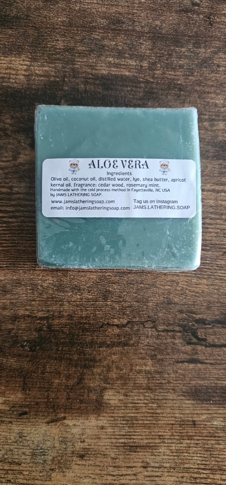 Natural Aloe Vera Soap 5oz by JAMS Lathering Soap