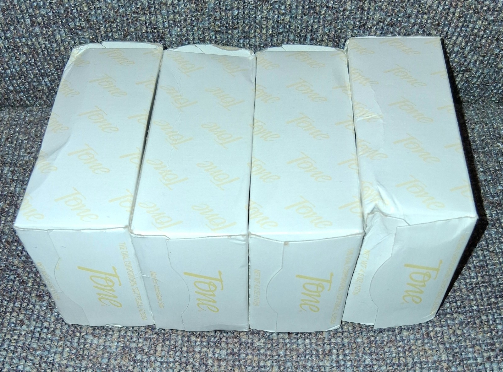 4 TONE Bar Soap – Unknown Scent- Larger 4.5 oz Bars – New ~ Dial Unopened Boxes