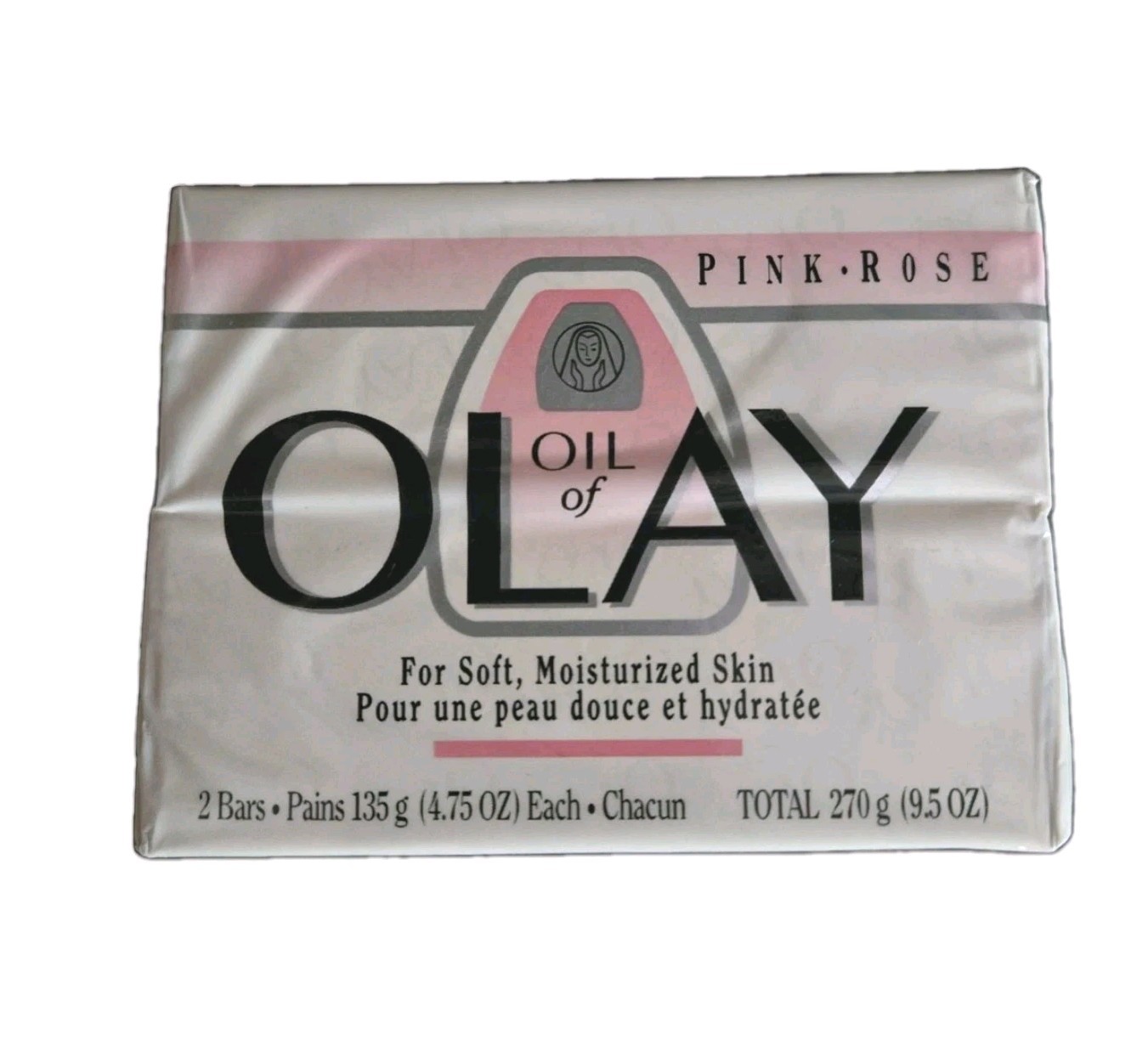 Oil Of Olay Bath Bar Soap 2 Pk Vintage Pink Rose 90’s Moisturizer 4.75 Oz Sealed