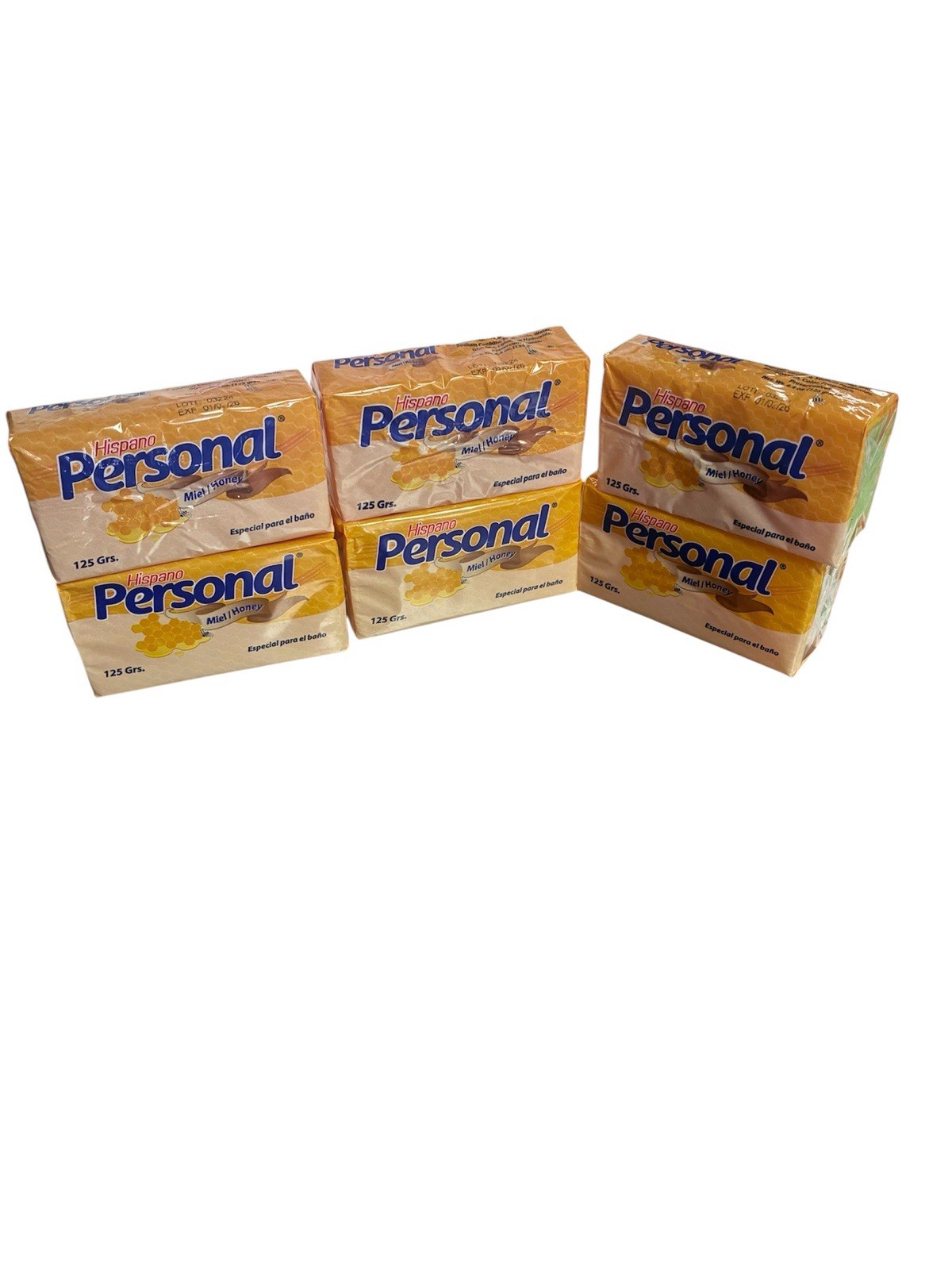 Hispano Personal Miel/Honey Bar Soap 125 Gram – Pack of 6