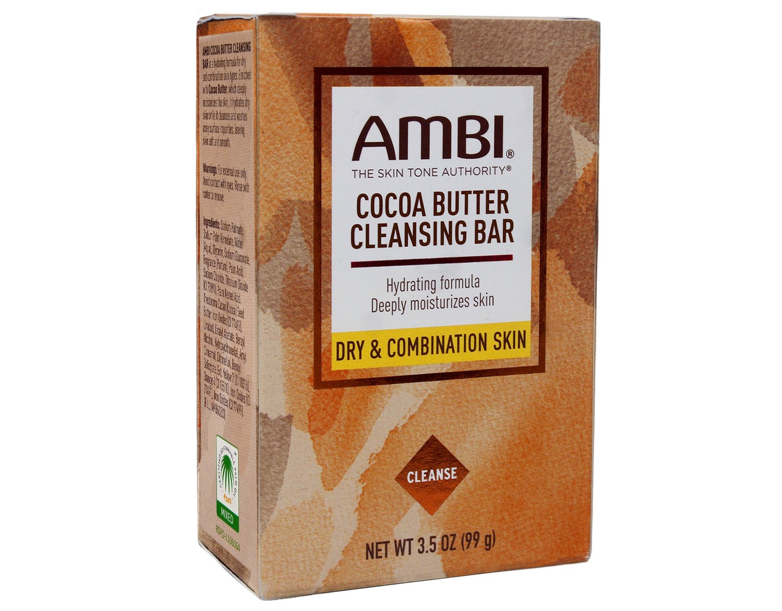 AMBI Cocoa Butter Cleansing Bar Soap – 3.5oz – 5 Pack