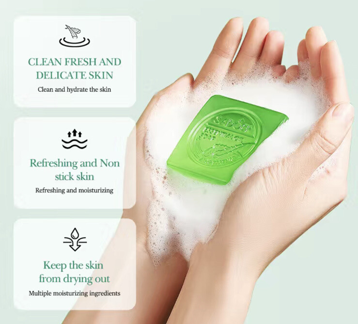 Aloe Vera Smooth Cleansing Natural Soap Essential Oil Bar Soap Sadoer