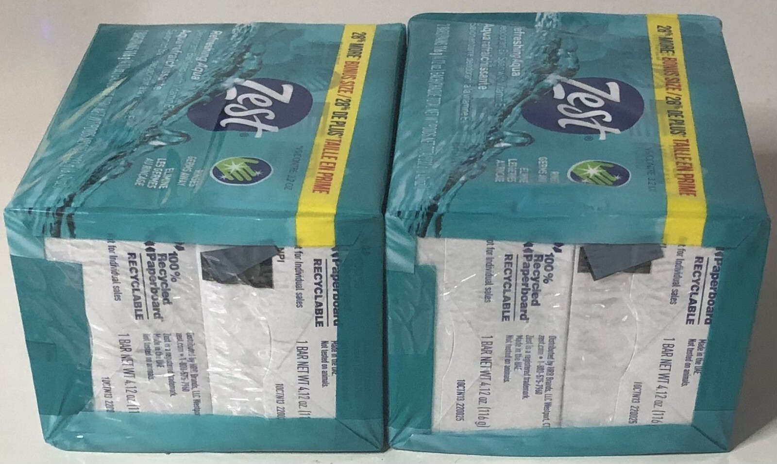 Zest Refreshing Aqua Deodorant Bar Soap 4.12 Oz PK (1 Set with 4 Bars)