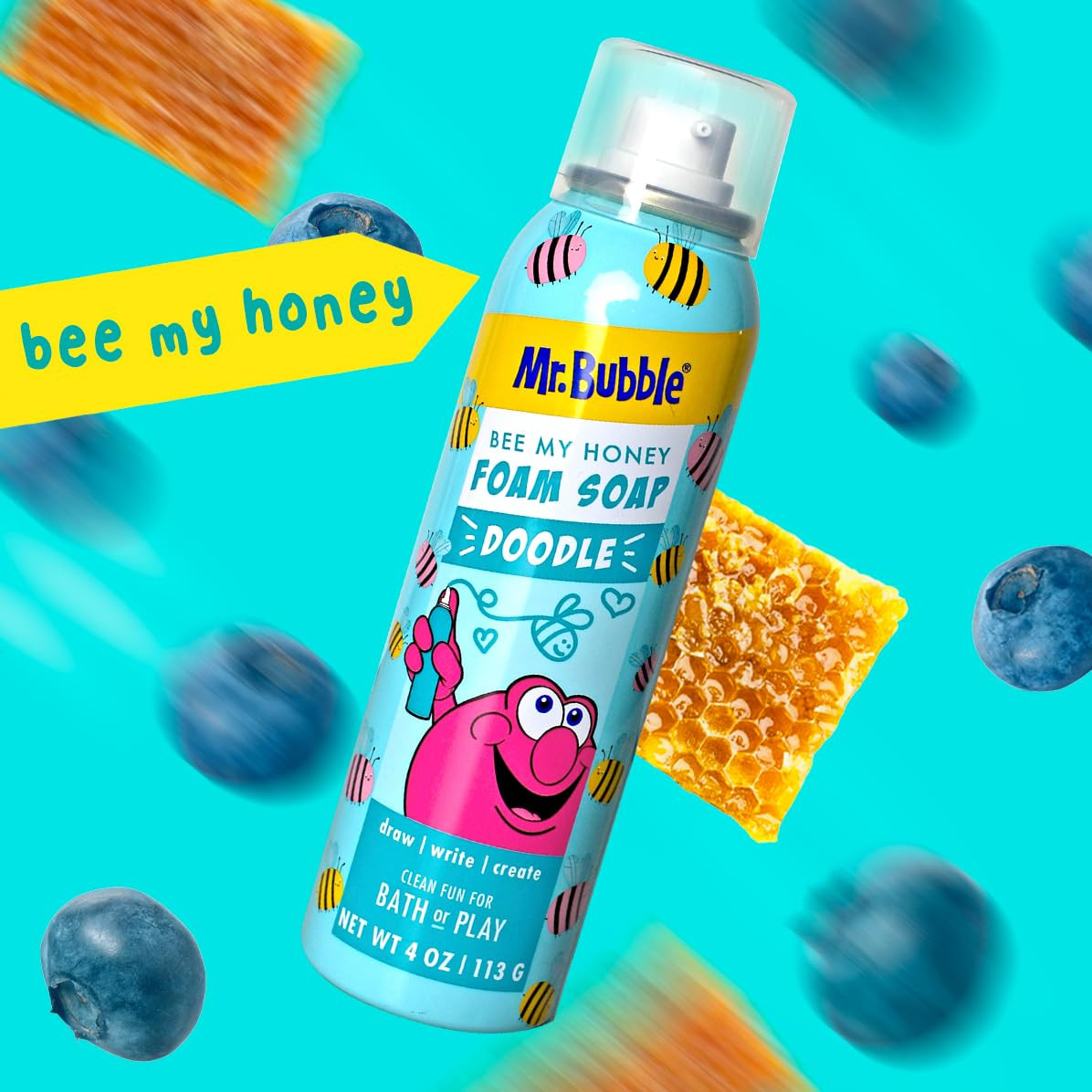 Limited Edition Foam Soap, Creativity Bath Soap, Cleans & Moisturizes, Bee My Ho
