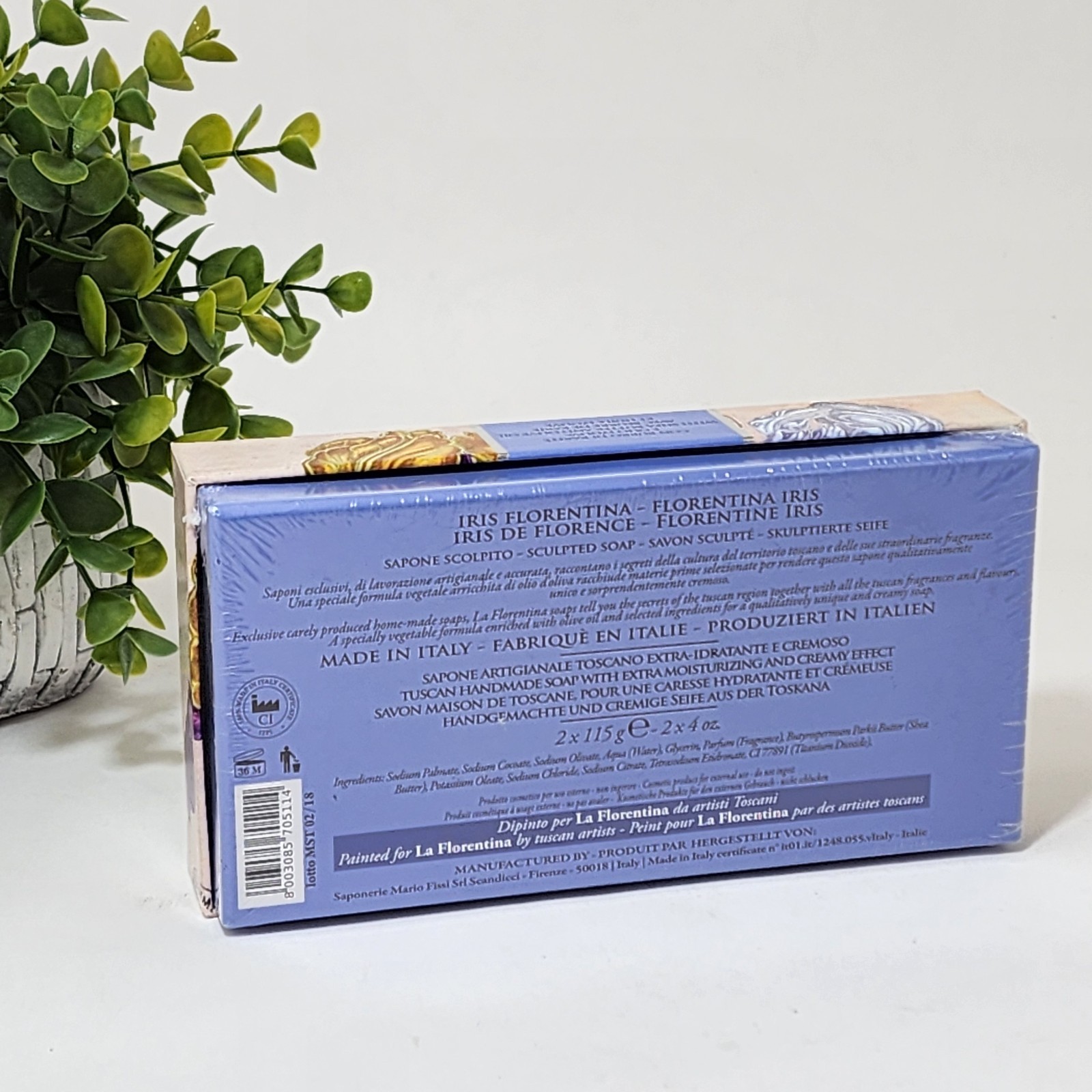 La Florentina Florentine Iris Scented Soap Bar by Saponerie Mario Fissi Gift Set