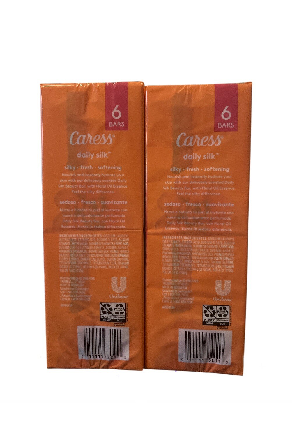 Caress Daily Silk Bar Soap White Peach Orange Blossom 12 Bars Total /3.75oz Each